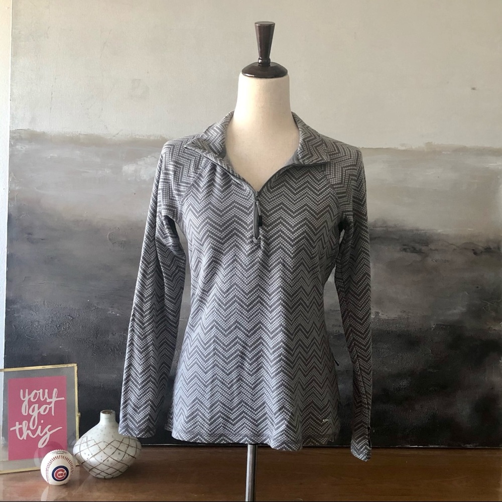 Eddie Bauer chevron quarter zip pullover